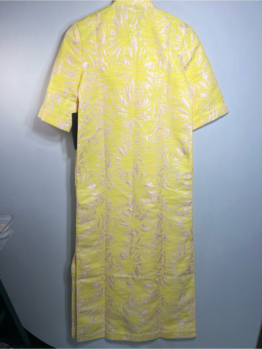 Tuckernuck Yellow/Pale Pink Jacquard Culebra Tunic Caftan Dress XXS NWT! - Picture 10 of 11